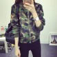 Women Military Style Camouflage Jacket Embroidery Badges Embellished 2017 New Stand Collar Ladies Army Jackets Free Shipping32650309208
