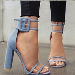 Women Sandals Platform Gladiator High Heels Clear Buckle Strap Spring Summer Sexy Shoes Woman Casual Fashion Black #Y0606782Q