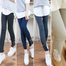 Women Sexy Fitness Cotton Leggings Side Leg Triangle Lace Legging Healthy Active Wear Legging JL