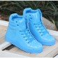 Women Shoes 2016 New Autumn Patent Leather Women Casual Shoes Fashion Lace-Up Solid Flat Shoes High Top Breathable Women's Shoes