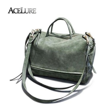 Women pu leather handbags female vintage nubuck crossbody bags green tote bag bolsa feminina ladies shoulder bags motorcycle bag32718630838