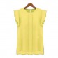 Womens Blouses Chiffon Clothing Summer Lady Blouse/Shirt Sale New Fashion Ruffle Sleeveless 4 Colors Tops OL Blouse 0002-B0001