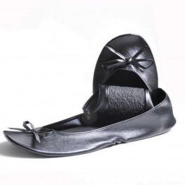 Womens Foldable Ballet Flats Portable Travel Fold up Shoes After Party  Ballerinas Flats Roll-Up Wedding Shopping Flat Shoe 