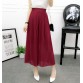 Womens Trousers 2017 Summer Fashion Chiffon Pants Loose Casual Solid Color High Waist Pants pleated Wide Leg Pants Female Bottom32803901409