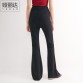 YERAD High Waist Flare Pants 2017 Spring and Summer New Black Bell Bottom Pants Long Trousers Office Ladies Pants