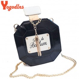 Yogodlns Leather Perfume Bottle Chain Mini Clutch Bag 2017 Women Handbag Fashion Party Women Bags Evening Bags