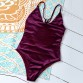 ZAFUL One Piece Swimsuit 2017 Sexy Swimwear Women Bathing Suit Criss Back Reversible Pleuche Summer Beachwear Monokini Swimsuit