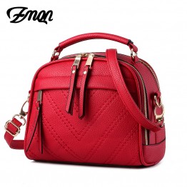 ZMQN Women Shoulder Bag Candy Colors Fashion Handbags Brand Small Leather Crossbody Bags For Women Messenger Bag Girl Zipper 507
