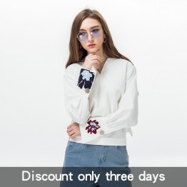 ZiQing custom 2017.new summer women blouses tops.solid V-neck print fashion polyester blouses. 