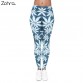 Zohra Fashion Leggings Mint Weed Printing Fitness legging High Stretch Leggins High Waist Slim Sexy Legins Trouser Women Pants