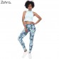 Zohra Fashion Leggings Mint Weed Printing Fitness legging High Stretch Leggins High Waist Slim Sexy Legins Trouser Women Pants