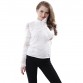 lollas S-5XL New Fashion Spring Autumn Women White Lace blouses Cutout Long-sleeve Shirt OL Work Wear Women Blouse Tops