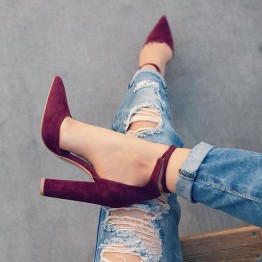 spring summer platform sexy women shoes fashion women pumps retro high heels pointed toe office & career shallow #Y0605718Q