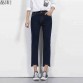 summer flare Trousers for women  Ankle-Length Jeans irregular bottom of pants plus size 100kg