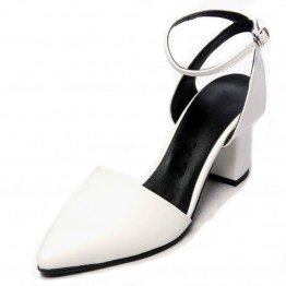 top brand design real cow genuine leather pumps women 2017 black white 8cm high heels slingbacks fashion ladies summer shoes