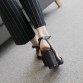 top brand design real cow genuine leather pumps women 2017 black white 8cm high heels slingbacks fashion ladies summer shoes32805786385