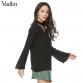 women stylish flare sleeve halter V-neck chiffon blouse summer fashion casual solid shirts loose tops plus size LT9041000001372669
