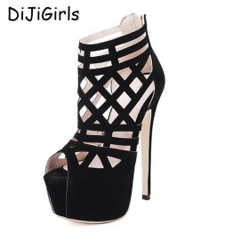 women summer black pumps women party shoes platform pumps wedding shoes stiletto heels open toe high heels dress shoes D147